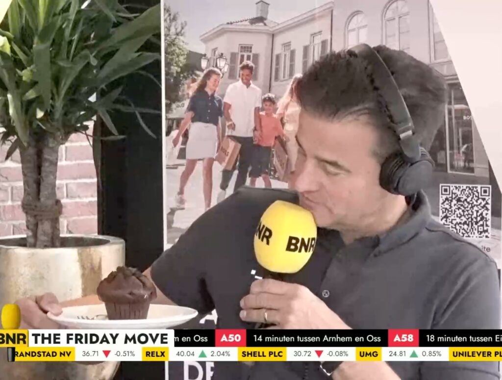Muffin tijdens BNR The Friday Move